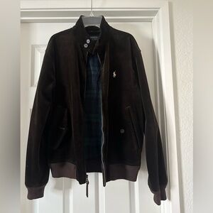 Ralph Lauren Men's Dark Brown corderoy Bomber Jacket Extra Small